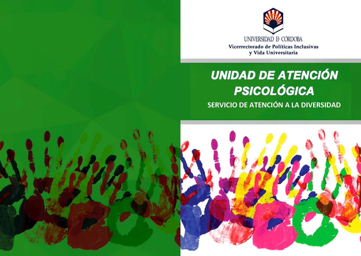 apsicologicauco's tweet photo. Os presentamos el nuevo Díptico Informativo de la Unidad de Atención Psicológica. Se ha realizado con el objetivo de dar a conocer el servicio al mayor número de personas posible para poder prestar apoyo a cualquier miembro de la comunidad universitaria que lo necesite. https://t.co/yUfMTp8ucV