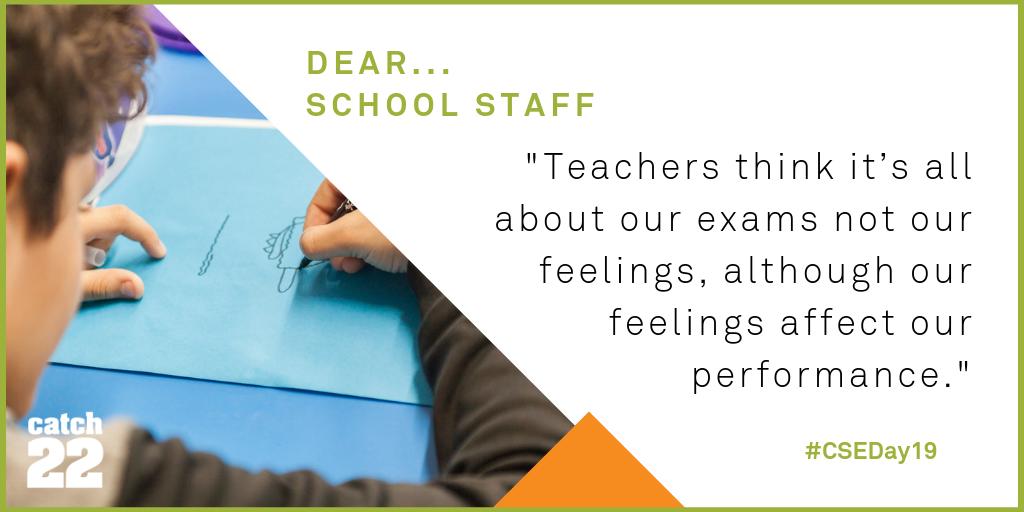1. In Education: This is what our young service users wish they could have told School and College staff: #aboutuswithusforus #CSEDay19