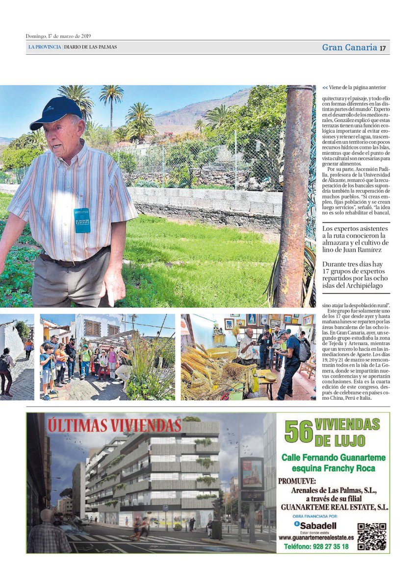 ITLA2019's tweet photo. "La recuperación de las terrazas agrícolas de las Islas permitiría no solo rehabilitar el patrimonio paisajístico, sino fomentar empleos ya olvidados". #ITLA2019 https://t.co/rooG81BIaq
