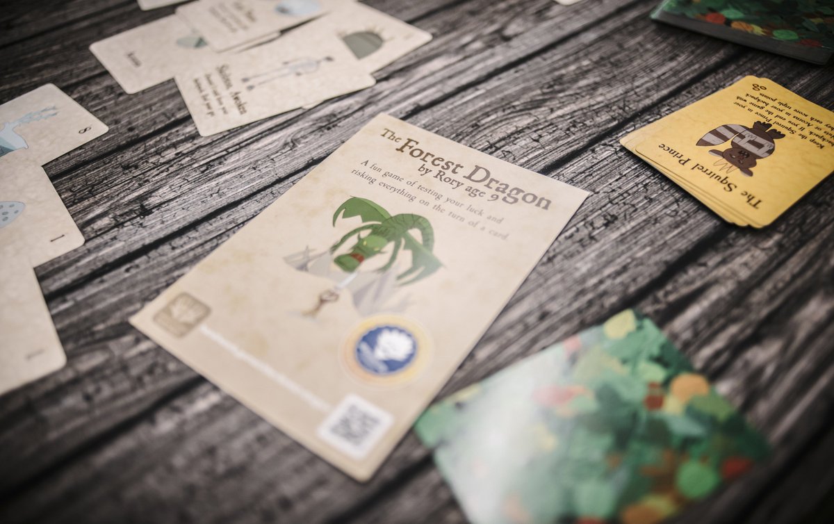 WiseFrogGames's tweet photo. More photos from our trip to @aireconuk - (4/6)

How can you not love the adorable The Forest Dragon by @GamesHandiwork ? Thoroughly enjoyed this - a light game with tonnes of character. https://t.co/F02PpcQ5O5