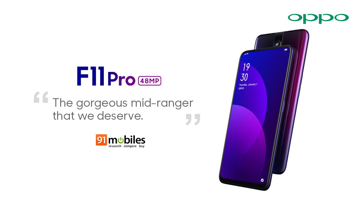 OPPOIndia's tweet photo. What is the F11 Pro’s WOW factor? Watch @91mobiles ’ full review of the #OPPOF11Pro and find out what makes it a real stunner: https://t.co/nO7Bnyv6NU https://t.co/zS0plp7IRI