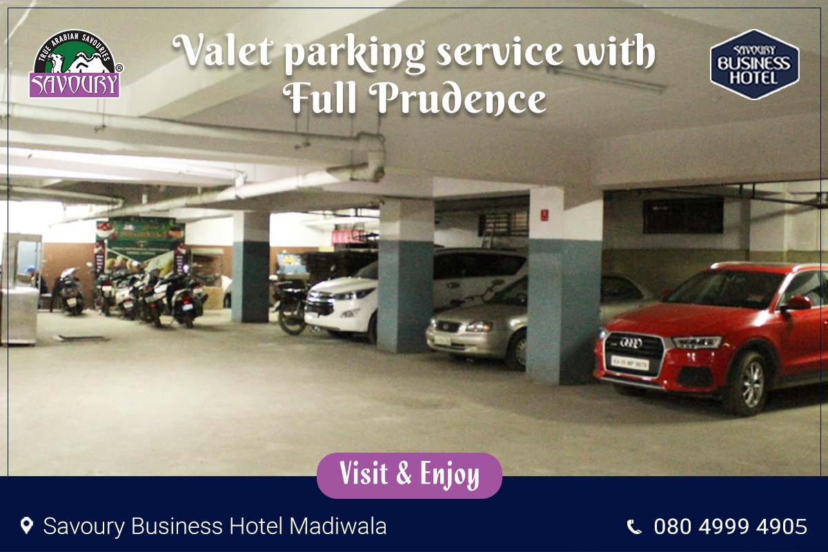 Safety  is main when you park your asset in any public place, Savoury take care  of your vehicle by providing a valet parking service.

#valetparking #carparking #parkingfacility #parkingarea #food #foodies #savoury #restaurant #savourymadiwala #madiwala