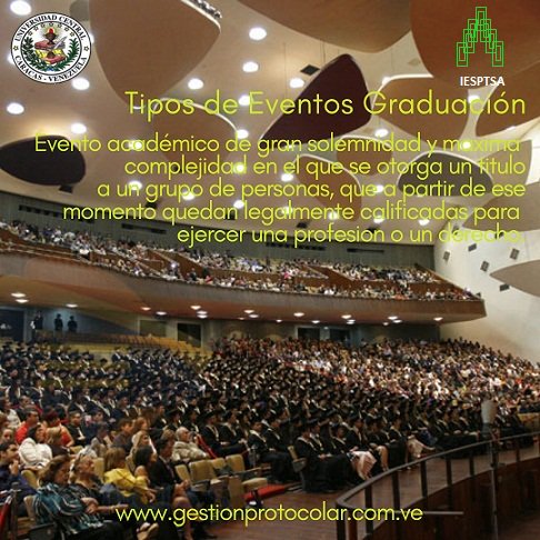iesptsa's tweet photo. #Gestionprotocolar #IESPTSA  Tipos de Eventos #Graduacion🎓 
Evento académico de gran solemnidad y máxima complejidad en el que se otorga un título a un grupo de personas, que a partir de ese momento quedan legalmente calificados para ejercer una profesión o un derecho.
🇻🇪🆘🆘🆘 https://t.co/kxsBbsXOy7