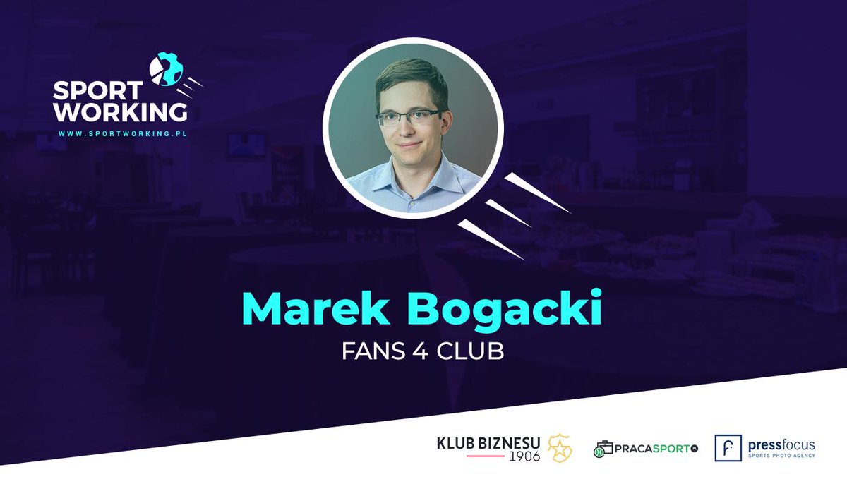 Idzie nowe! 3 prelegent na #Sportworking W gronie dzisiejszych gości witamy <a href="/M_Bogacki/">Marek Bogacki</a> z <a href="/Fans4Club/">Fans4Club</a> który opowie o działaniach crowdfundingowych. Szykuje się duża dawka wiedzy dla przedstawicieli klubów i związków sportowych 💪

#marketingsportowy 
#biznesWsporcie 
#sponsoring