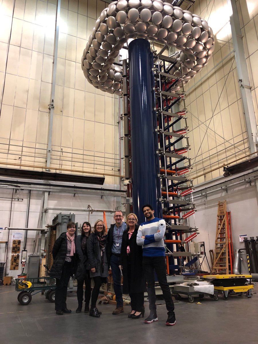 Quick visit to the impressive EEE High Voltage Lab and coffee morning.⁦@ProfIanCotton⁩ ⁦<a href="/AliceClimate/">Alice Larkin 🐝</a>⁩