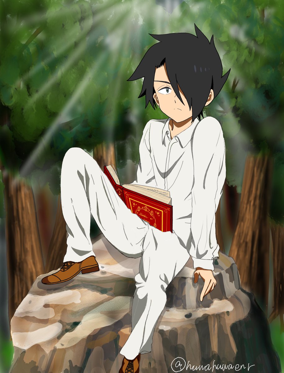 りい 森の中で読書中 約束のネバーランド 約ネバ 約ネバ好きさんと繋がりたい レイ T Co O3y4oajeea Twitter