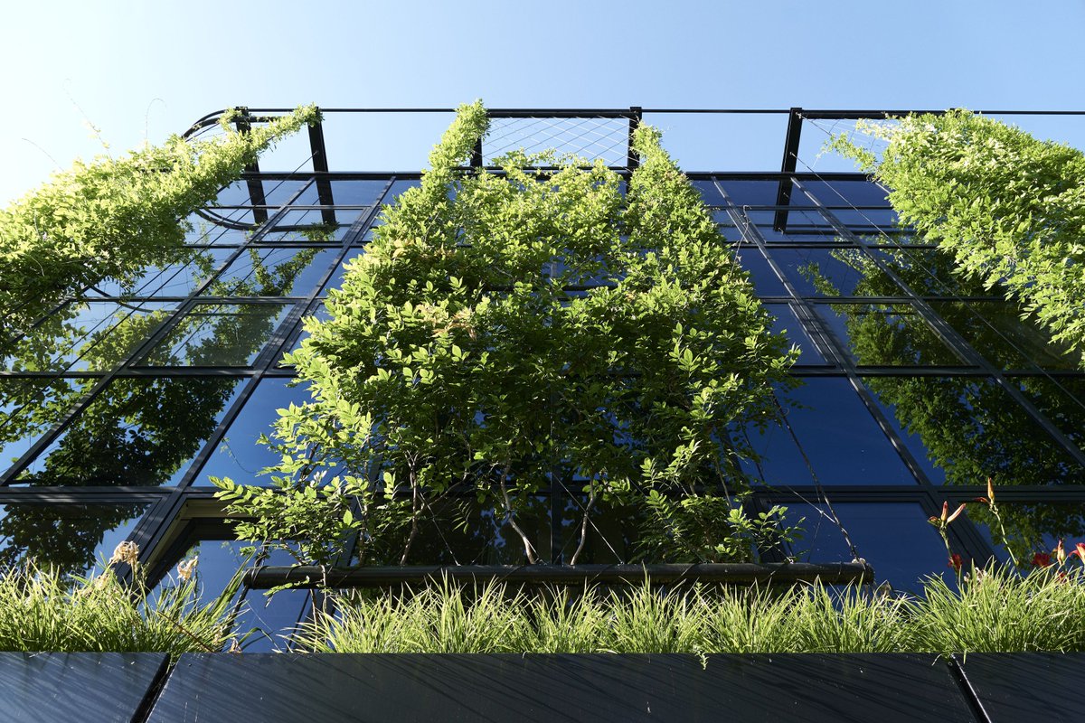 Architonic Facade Greening With Webnet Green Buildings In Any Colour Green Solutions By Jakob Rope Systems Is A Comprehensive Range Of Steel Wire Ropes Rods And Mesh For Facade Greenings