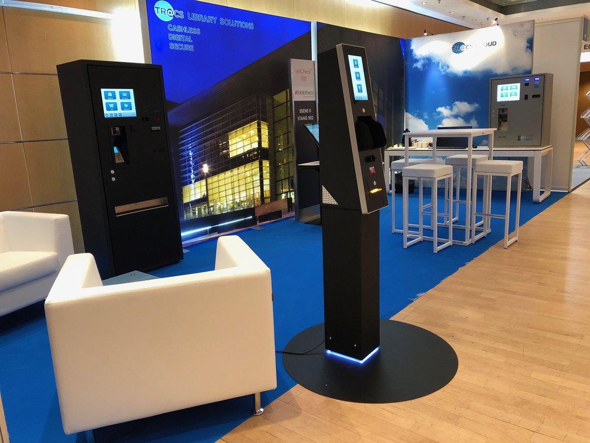 Tracs's tweet photo. Der Bibliothekartag 2019 hat angefangen! Tracs Systems und Bibliotheca heißen Sie herzlich willkommen! #bibtag19 #smartlibrariesD #Payment https://t.co/wjknWXYTCx