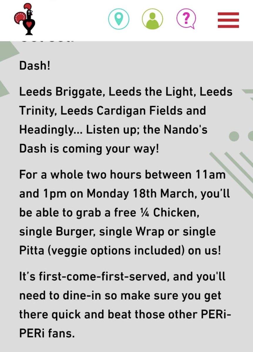 GuyCBlack's tweet photo. What’s better than Nando’s chicken?
Free Nando’s chicken!!  #NandosUK https://t.co/0lX4RdAuNl