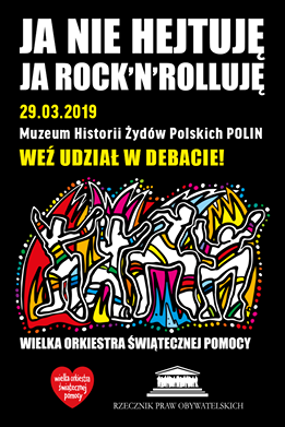Anna_Blaszczak's tweet photo. Ja nie hejtuję, ja rock'n'rolluję - już 29 marca w @polinmuseum razem z @fundacjawosp porozmawiamy o tym jak skutecznie walczyć z mową nienawiści. Konkretnie, na temat, bez biadolenia. Tu można się zgłosić: https://t.co/cfI9fW7TYb @Adbodnar @Hejtstop @MilkeePL @StowNIGDYWIECEJ https://t.co/A1zNrKkELg