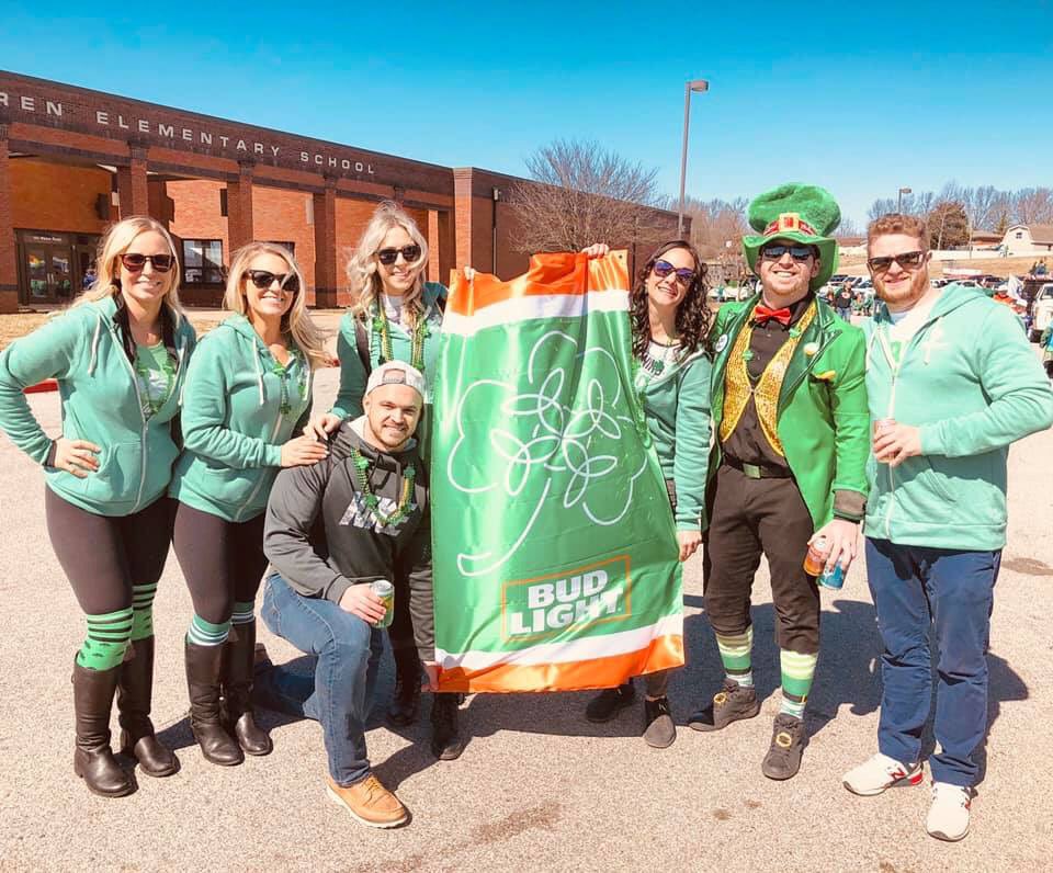 What a weekend to see and show off our market to many consumers having fun with <a href="/budlight/">Bud Light</a> and St Patrick’s Day in Cottleville. Great work by the <a href="/kreydist/">Krey Distributing</a> team. #anheuserbuschspecialevents