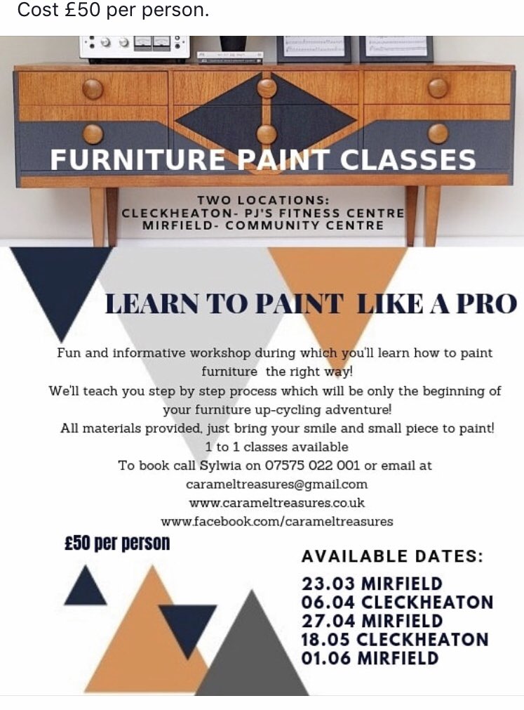 With furniture painting being bang on trend! Could this be a new career path for you...