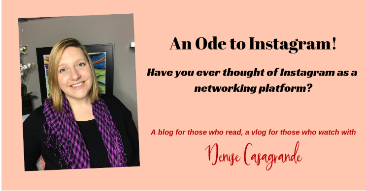 Awesome blog by @Denise_Casa Ode to Instagram! bit.ly/2VTXH2O  Because if your business is not on Instagram, it's missing out on tons of Networking and community building opportunities. #InstagramMarketing #SocialNetworking <a href="/ElevateItNow/">Elevate It Now®⭐️</a>