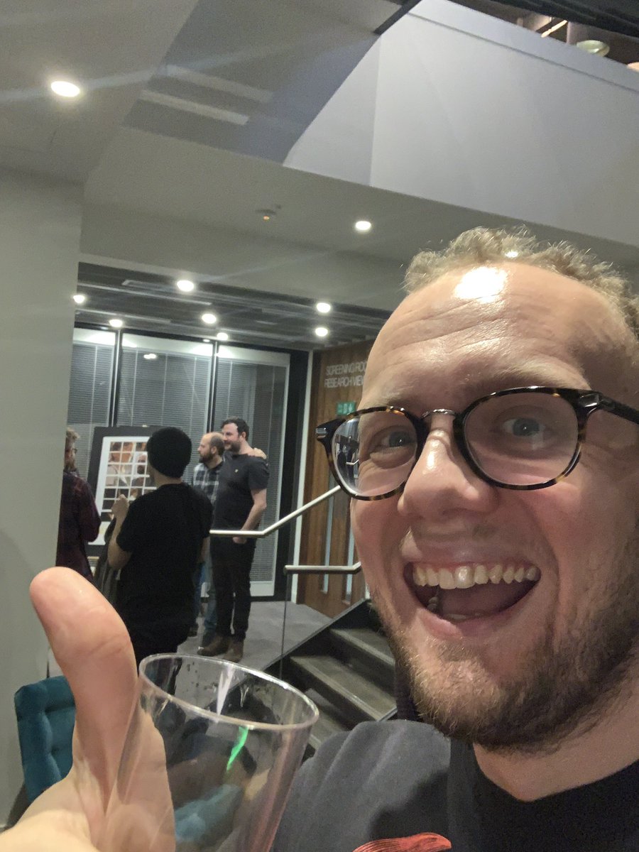 A great shot of <a href="/BEASTScomedy/">BEASTS</a> all celebrating together at the premiere of the excellent <a href="/MastersofLoveM/">Masters of Love Movie</a> in which Owen and Ciaran star