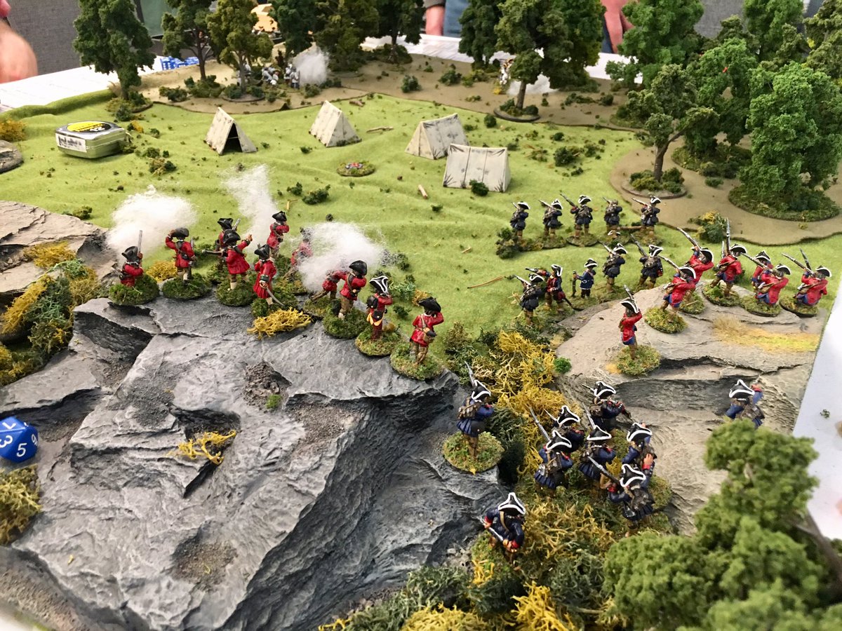 kimbervanry's tweet image. My first game from last Friday @HMGS_Inc Cold Wars 2019 with @CampaignGamesUS @FortsFrontiers Battles Jumonville Glen with @littlewarsblog #FrenchIndianWar