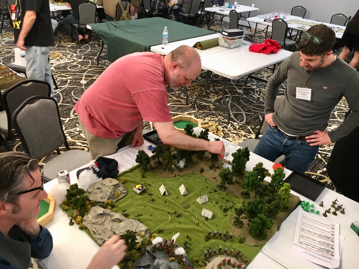 kimbervanry's tweet image. My first game from last Friday @HMGS_Inc Cold Wars 2019 with @CampaignGamesUS @FortsFrontiers Battles Jumonville Glen with @littlewarsblog #FrenchIndianWar