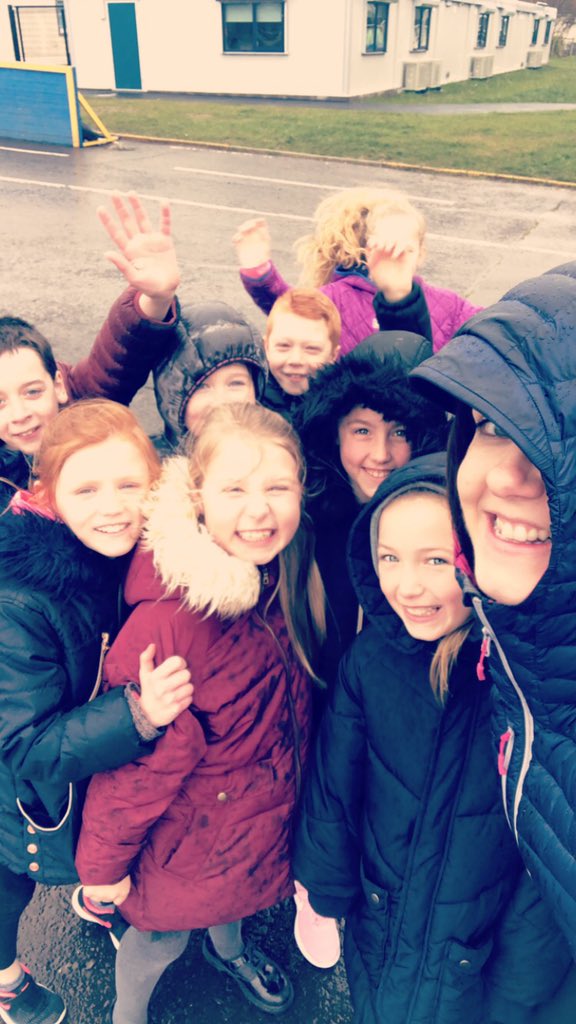 AnnickPS's tweet photo. A dreich morning for our #dailymile. The rain didn’t put P5 off though! 😂 #fitfuture https://t.co/6jQc3vbP2r