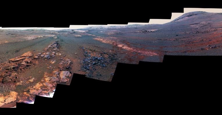lawrencegmiller's tweet image. Opportunity’s last #Mars panorama is a showstopper | j.mp/2u9lDn9 #marsrover #opportunityrover @TechCrunch @NASA @MarsRovers