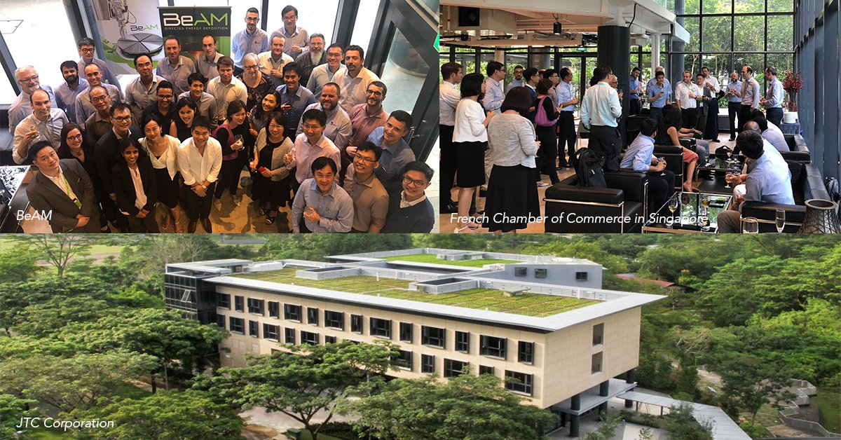 BeAM_3DPrinting's tweet photo. Last month, BeAM had the great pleasure to host a cocktail reception for the opening of its Singapore office.
https://t.co/ykc4ZU73CI
@FrenchChamberSG #singapore #subsidary #directedenergydeposition #additivemanufacturingnews https://t.co/uk7qdNkG7y