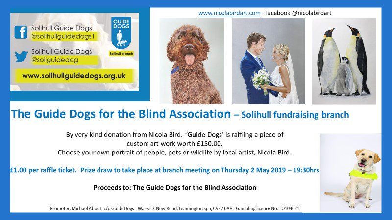 SoliGuideDog's tweet photo. Hi friends 😀😀😀

Tickets on sale, a chance to win a unique prize, via our friends-#petsworldknowle #Cornershophampton #Premierconvenienceprospectlane #Cudmorehairandbeautyspaprospectlane

Thank you. 
#solihullguidedogs #shirley #sheldon #olton #dorridge #knowle @solihullobserve https://t.co/OOoBGtXhVx