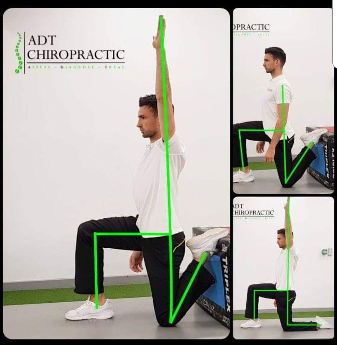 This is the most common stretch we give at <a href="/ADTChiropractic/">ADT Chiropractic</a> for lower back pain. It stretches the hip flexors which become tight after being seated for long periods. 

Try these different variations to see if they help, or if you want to see us book now at adtchiropractic.com/book-an-appoin…