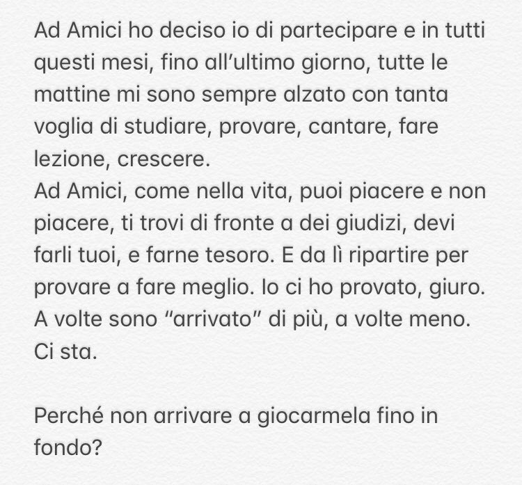 alecasillo's tweet photo. chiedo scusa a tutti per non essermi fatto vivo in questi giorni...
voglio rassicurare che sto bene, non ho avuto nessun “attacco” come leggo in giro, va tutto bene.
ho letto tante parole di affetto e di sostegno e non esistono davvero parole per ringraziarvi. ❤️
avanti tutta
Ale https://t.co/nF2L164ANV