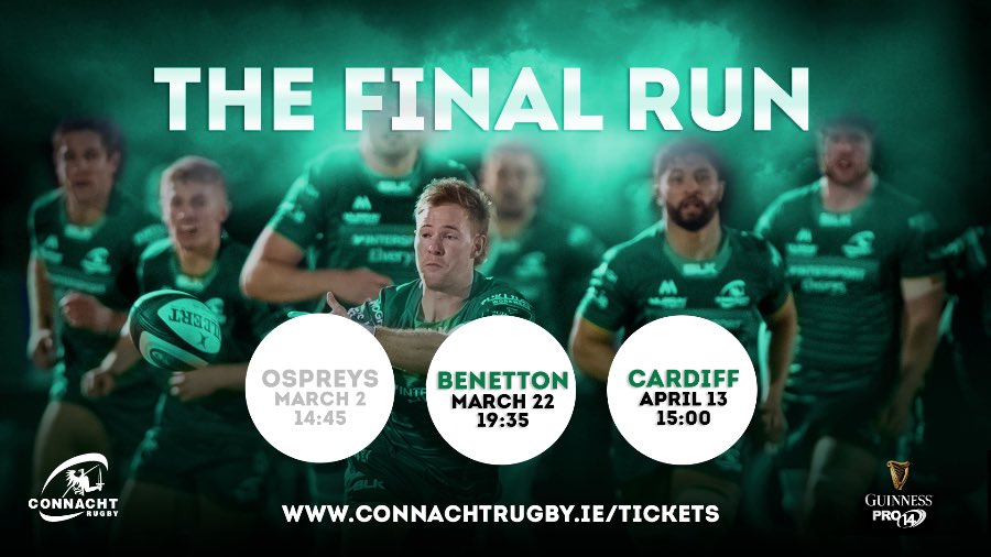 Connacht Rugby (@connachtrugby) on Twitter photo 🎟 WIN CONNACHT TICKETS 🎟
Want to make your Bank Holiday Monday even better? We’re giving away two tickets to Friday’s vital @PRO14Official clash with <a href="/BenettonRugby/">Benetton Rugby 🦁</a> at The Sportsground.
Just like and retweet and you’re in the draw! #StrongerInGreen 🎟 WIN CONNACHT TICKETS 🎟
Want to make your Bank Holiday Monday even better? We’re giving away two tickets to Friday’s vital @PRO14Official clash with <a href="/BenettonRugby/">Benetton Rugby 🦁</a> at The Sportsground.
Just like and retweet and you’re in the draw! #StrongerInGreen