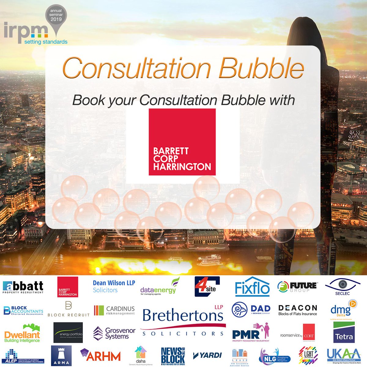 Free expert advice – why would you not book yours? 

At #IRPMSem this year we have our new Consultation Bubbles – have you booked your consultation with <a href="/BCH_UK/">BCH</a> ?

ed.gr/betl6

#PropertyManagement #BlockManagement