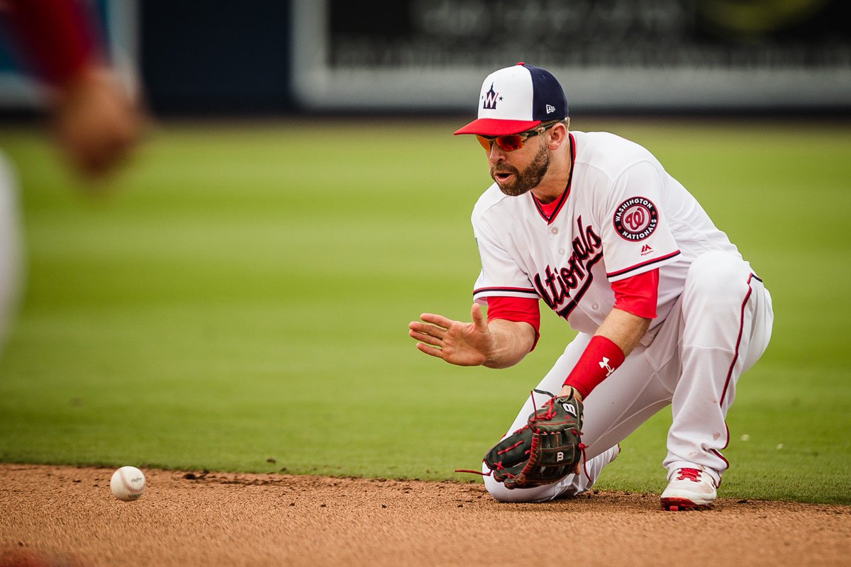 Nationals's tweet photo. It's a beautiful day for baseball...

Let's play two! (Split squad scrimmages.)

#Nats vs. MIA

Trea Turner SS
Adam Eaton RF
Anthony Rendon 3B
Ryan Zimmerman 1B
Brian Dozier 2B
Yan Gomes C
Andrew Stevenson LF
Victor Robles CF
Patrick Corbin SP

#Spring Training // #OnePursuit https://t.co/tZx4cLIO2o