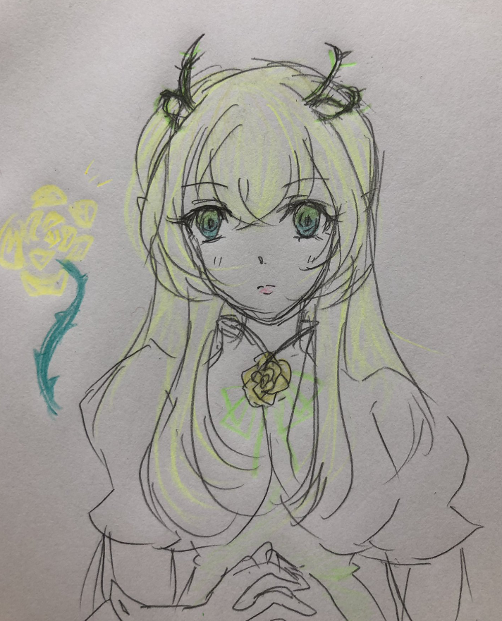 KR_ior's tweet photo. #グリマルシェ_CS  
#流転のグリマルシェ_CS 
タグはこの辺なのかな？よろしくお願いします、アルラウネっぽい何かです。 https://t.co/yBXbWh8p3i