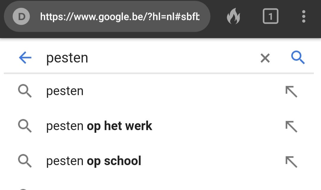 Pesten. Drijft mensen tot wanhoop.
