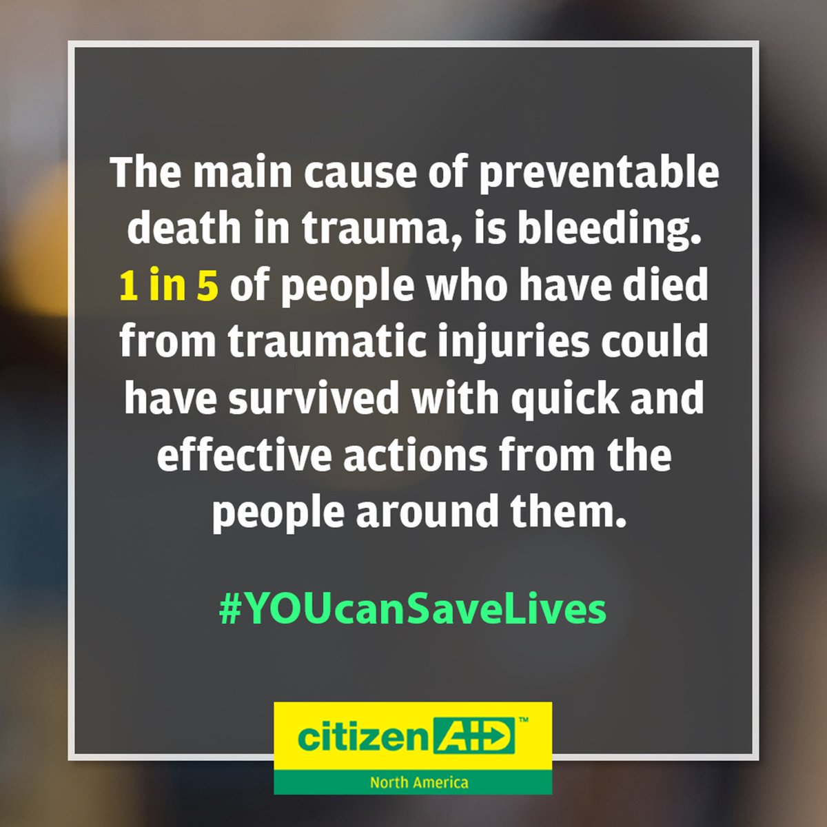citizenAIDUSA's tweet photo. The biggest opportunity to save lives often occurs well before EMS are able to get to the patient. That means that if we are going to reduce preventable deaths significantly we ALL have to know what to do. #preparedness #tourniquet #bleedingcontrol #stopthebleed #publicfirstaid https://t.co/M26tfFa4A5