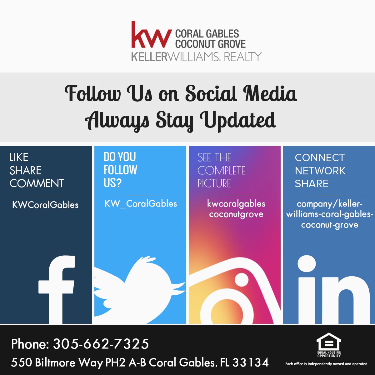 KWCapitalRE's tweet photo. Follow Us on Social Media and always stay updated.

#FollowUs #StayUpdated #KWCoralGablesCoconutGrove https://t.co/0mDy6KyBdW