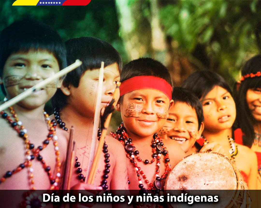 Los Niños y Niñas Indígenas de Venezuela representan la continuidad del legado ancestral de amor y resistencia de nuestros aborígenes. La Revolución Bolivariana ratifica su compromiso con el semillero de la Patria India por la garantía de sus derechos. ¡Feliz día!