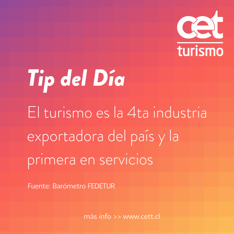 CETT_FEDETUR's tweet photo. El #turismo es una de las industrias más importantes de #Chile 🇨🇱 y cada día nos esforzamos no sólo porque siga creciendo, sino por hacerlo más sustentable a través de la implementación de nuevas tecnologías ♻️ #CentroExtensionismo @FEDETUR_Chile @Corfo @Sernatur @transforma_tur https://t.co/xJ1rM6uSp7