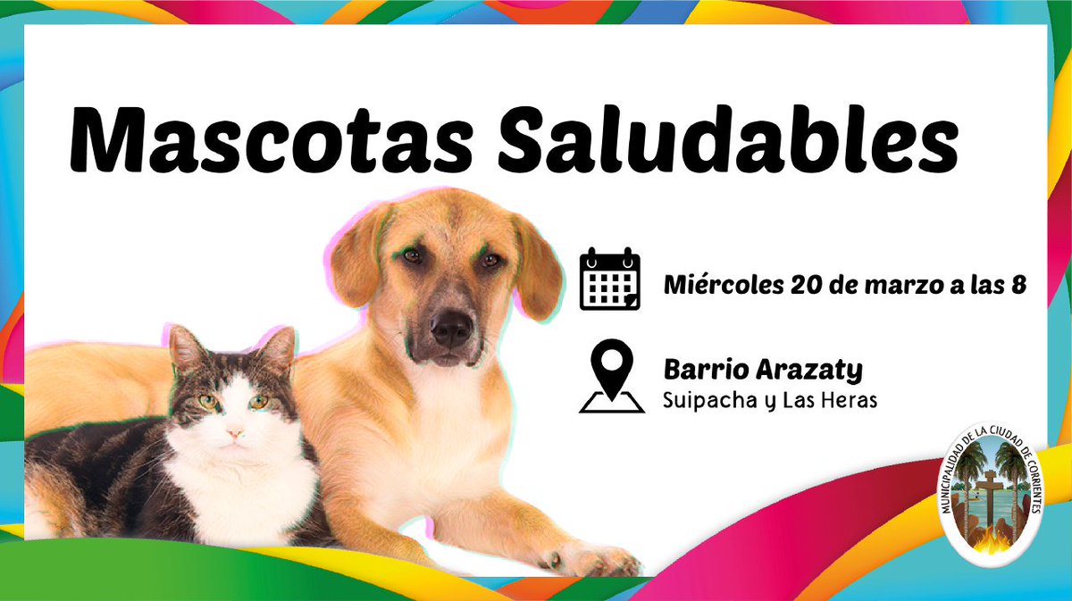 El operativo de control, desparasitación, vacunación y esterilización gratuita de mascotas llega este miércoles al barrio Arazaty.