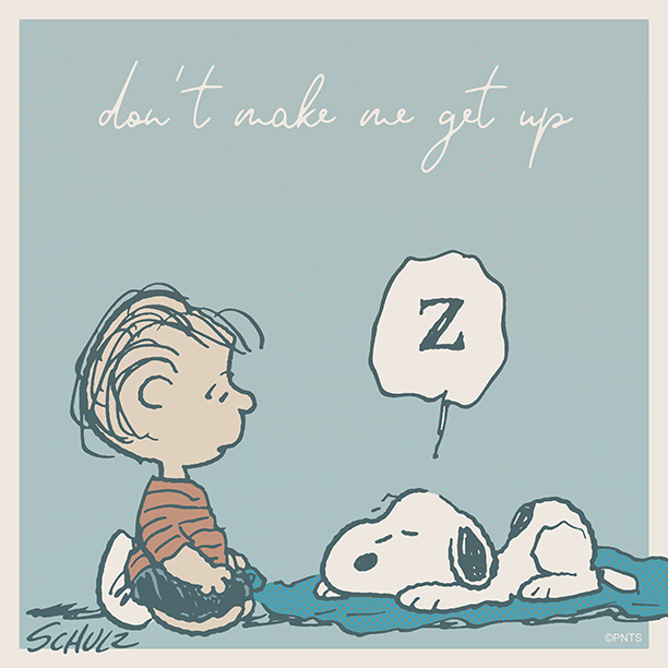 Snoopy's tweet image. Just leave me here 💤
