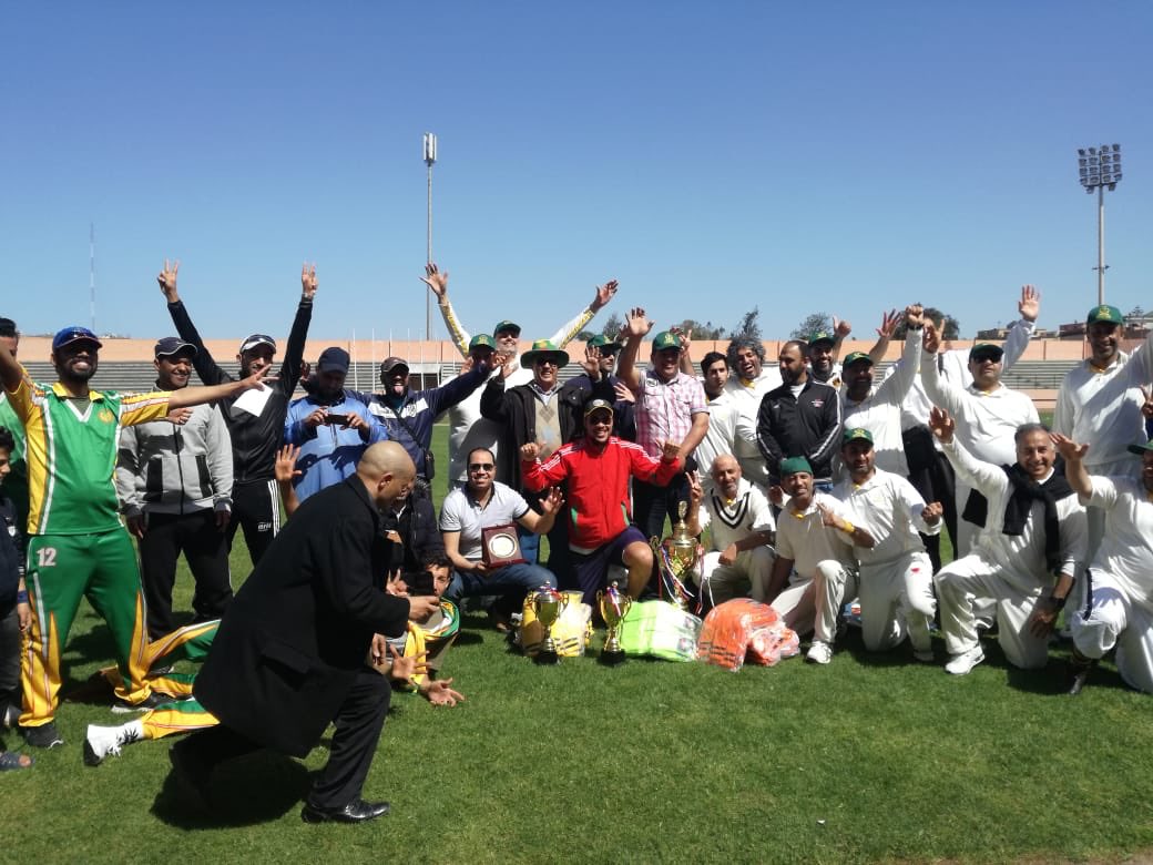ChrisFrean's tweet photo. The second match between ⁦@TCorsairs⁩ and Eleven of #Morocco at #Casablanca was close: a one run win for the English tourists. We look forward to the next matches! ⁦@ICC⁩ ⁦@BBC_NickCavell⁩ ⁦@bbctms⁩ ⁦@LordsTaverners⁩ ⁦@SirTimRice⁩ https://t.co/PpZiieodnN