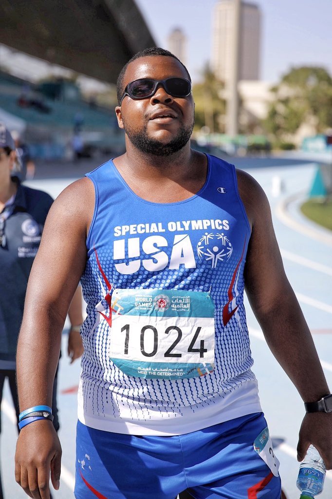 Jabari Wilson is busy at <a href="/WorldGamesAD/">Special Olympics World Games Abu Dhabi 2019</a> competing in the Pentathlon! Check out this superstar on the track! 👟 🏅 🇺🇸 

#Cheer4USA 💥
