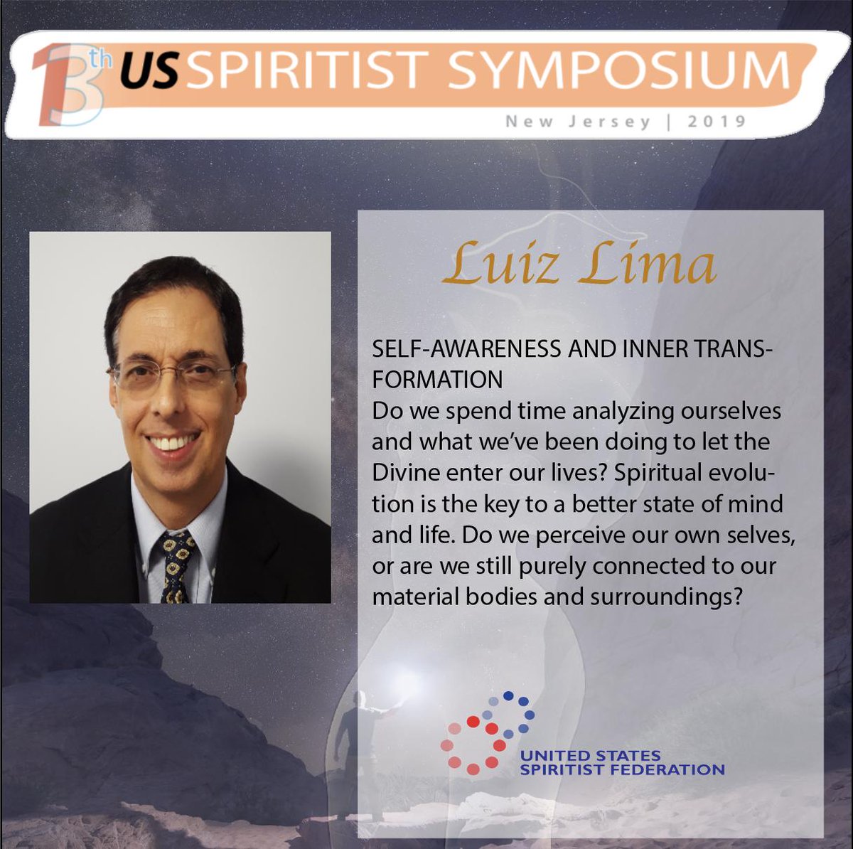 USSFederation's tweet photo. Check out the speakers for the 13th US Spiritist Symposium!
And do not forget to register here:
https://t.co/T4xUAMnAcl
.
.
.
#USSF #unitedstatesspiritistfederation #spirituality #truenature #essentialbeing #devinebeing #healings #reincarnation #immortality #awakeningoftheself https://t.co/T8SO771tu8