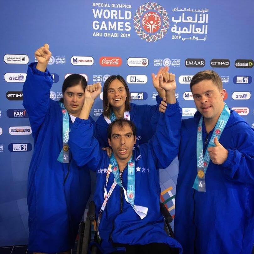 hcapriles's tweet photo. #18Mar Aquiles Heredia @aquilesherediaa atleta venezolano y gran amigo, hoy se colgó medalla de plata en la competencia de 25 mts pecho en los Juegos Mundiales de Verano de Special Olympics, Abu Dhabi 2019. Los participantes venezolanos ya han obtenido 9 medallas, ¡qué orgullo! https://t.co/2GHYLwNFp4