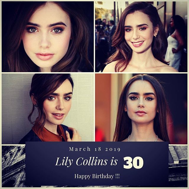 Actress Lily Collins turns 30 today !!!    to wish her a happy Birthday !!!  