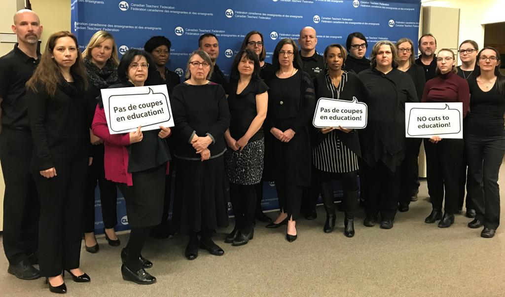 CTFFCE's tweet photo. @CanTeachersFed join all #EDUcators and Ontario Member organizations in protesting the government’s cuts to education #nocutstoeducation #OntEd https://t.co/w18HBZSvuG