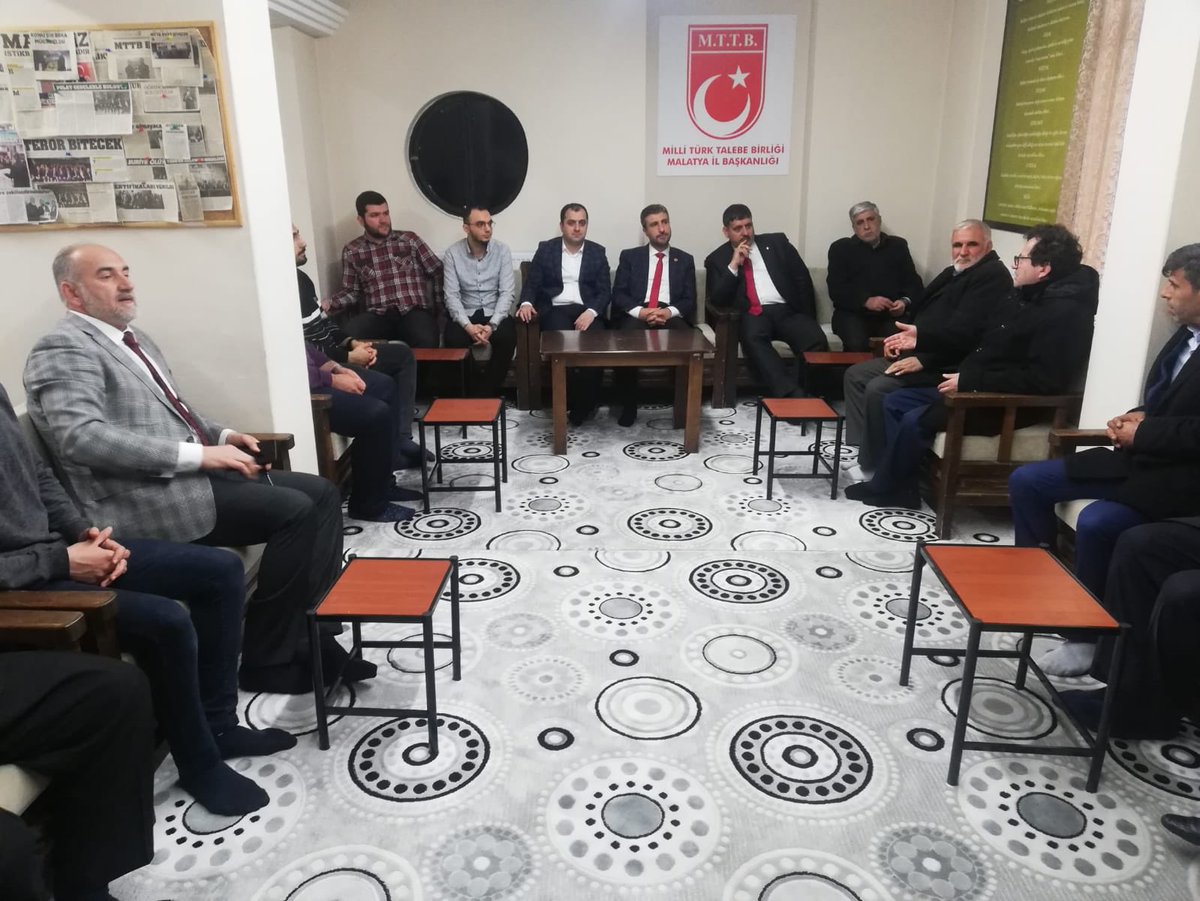 Osmanmarasali44's tweet photo. Milli ve Manevi değerlerine bağlı Ufuk Sahibi gençler yetişmesi için çaba sarfeden MTTB Malatya Şubesini ziyaret ederek fikir teatisinde bulunduk. Göstermiş oldukları ilgi ve samimiyetten dolayı Şube Başkanı @mehmettsagdicc Bey’in şahsında MTTB Yönetimine şükranlarımı sunuyorum. https://t.co/ZIy5CJPJdj