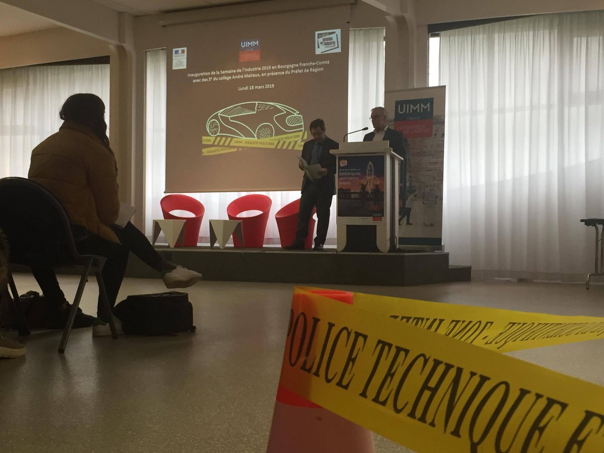 uimm_21's tweet image. [📢#SemaineIndustrie]
✅Le @Prefet21_BFC inaugure la Semaine de l'Industrie avec notre Enquête Policière ! 
Une façon pour les élèves du collège Malraux de découvrir l'industrie de manière ludique, et de remporter pour les gagnants des places pour l'Escape Game #MissionSpatiale🚀