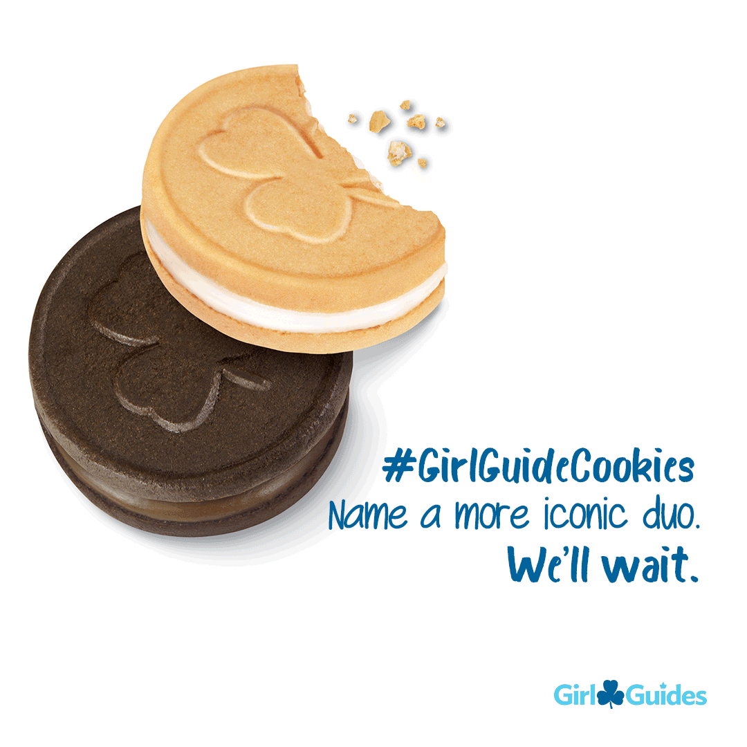 #GirlGuideCookies are back with an extended 10-month freshness guarantee and no artificial colours/flavourings! It’s time to start carrying CASH around because you’re going to see tons of young entrepreneurs work their sales pitches! Pick up a box today: bit.ly/cookiefindermap