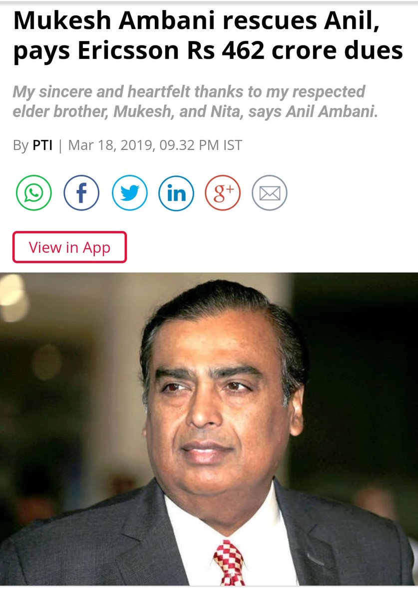 Which of these 2 acts of Philanthropy did u find more touching and worth saluting? 
😜🤣😂😂😂😂🤣🤣😜😜
#MukeshNitaSaveAnil #Ericsson #ChowkidarChorHai