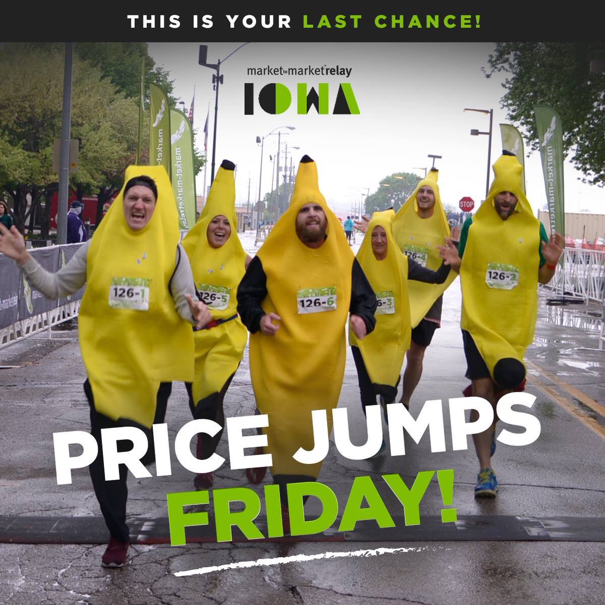 M2MRelayIowa's tweet photo. Registration for Iowa's Running Road Trip is 99% SOLD OUT. This is your LAST CHANCE to run the 2019 #m2mrelay Iowa. Secure your team's spot before the price jumps THIS FRIDAY at 11:59 pm. https://t.co/AqiQHbOqVH https://t.co/B5UnIVLPGP