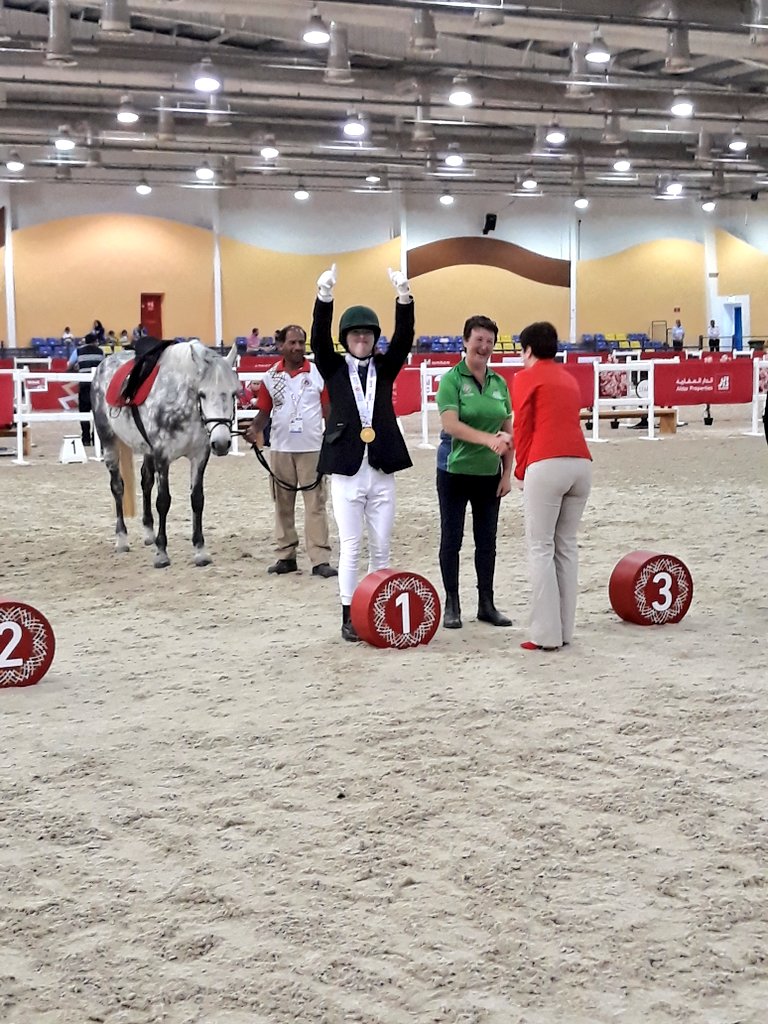 EquestrianSoi's tweet photo. One GOLD medal wasnt enough for Lee Mitchell from Omagh Co. Tyrone @SO_Ulster so today he won another GOLD medal in English Equitation with horse Coco. What a duo 🐎 well done Lee! @SOIreland @TeamIRLEq @BBCSPORTNI @utv @WorldGamesAD #AbuDhabi2019 #teamlee https://t.co/UYzQ9eBe2V