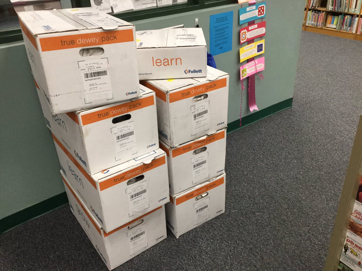 MMayLibrarian's tweet image. Oh goodie, they’re here! #newlibrarybooks @MayPrincipal
